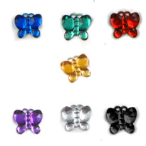 Rhinestones, Flatback, Butterfly, 15mm, 144-pc, Jewel Tone Assortment