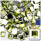 Rhinestones, Flatback, Round, Square, 10mm, 144-pc, Olive Green