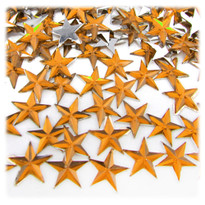 Rhinestones, Flatback, Star, 12mm, 1,000-pc, Light Orange