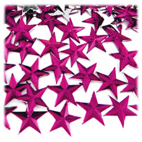 Rhinestones, Flatback, Star, 14mm, 1,000-pc, Fuchsia