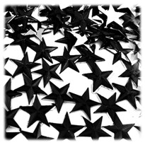 Rhinestones, Flatback, Star, 14mm, 1,000-pc, Jet Black