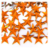 Rhinestones, Flatback, Star, 12mm, 144-pc, Orange