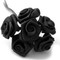 Artificial Flowers, Ribbon Roses, 1.0-inch, Black