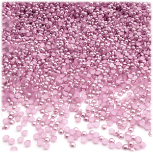 Half Dome Pearl, Plastic beads, 2mm, 10,000-pc, Satin Pink