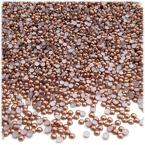 Half Dome Pearl, Plastic beads, 2mm, 5,000-pc, Rustic Copper Brown