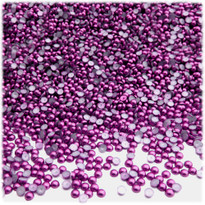 Half Dome Pearl, Plastic beads, 2mm, 2,500-pc, Fuchsia Pink