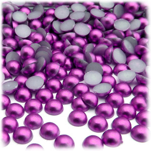 Half Dome Pearl, Plastic beads, 7mm, 10,000-pc, Fuchsia Pink