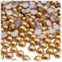 Half Dome Pearl, Plastic beads, 7mm, 1,000-pc, Golden Caramel Brown