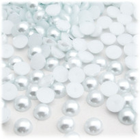 Half Dome Pearl, Plastic beads, 7mm, 144-pc, Irish Blue Pearl