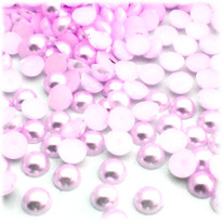 Half Dome Pearl, Plastic beads, 7mm, 1,000-pc, Light Baby Pink