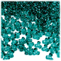 Plastic Tri-Bead, Transparent, 11mm, 200-pc, Teal