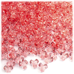 Plastic Tri-Bead, Transparent, 11mm, 1,000-pc, Salmon Orange