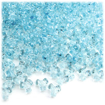 Plastic Tri-Bead, Transparent, 11mm, 1,000-pc, Light Blue