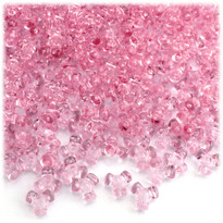 Plastic Tri-Bead, Transparent, 11mm, 1,000-pc, Pink