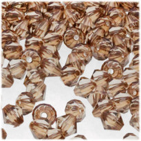 Bicone Beads, Transparent, Faceted, 10mm, 1,000-pc, Honey