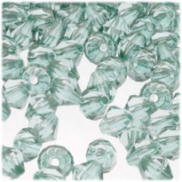 Plastic Bicone Beads, Transparent, 12mm, 100-pc, Light Sea mist