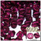 Plastic Bicone Beads, Transparent, 12mm, 1,000-pc, Fuchsia