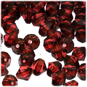 Plastic Bicone Beads, Transparent, 12mm, 1,000-pc, Beer brown