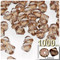 Plastic Bicone Beads, Transparent, 12mm, 1,000-pc, Honey