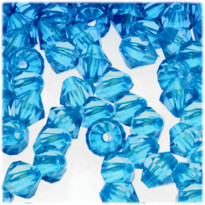 Plastic Bicone Beads, Transparent, 12mm, 1,000-pc, Aqua