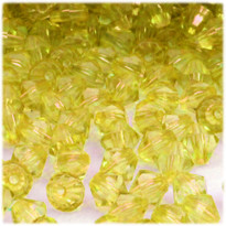 Plastic Bicone Beads, Transparent, 12mm, 1,000-pc, Yellow