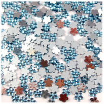 Rhinestones, Flatback, Flower, 6mm, 144-pc, Light Baby Blue