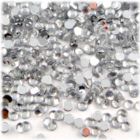 Rhinestones, Flatback, Round, 4mm, 10,000-pc, Clear