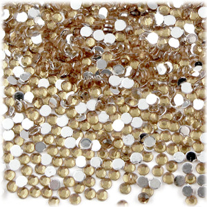 Rhinestones, Flatback, Round, 4mm, 288-pc, Champagne Yellow