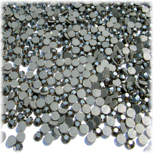 Rhinestones, Hotfix, DMC, Glass Rhinestone, 4mm, 144-pc, Charcoal Gray (Jet Hematite)