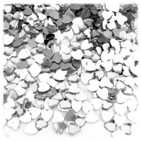 Rhinestones, Flatback, Heart, 6mm, 1,000-pc, Clear