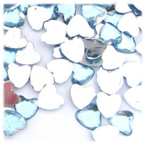 Rhinestones, Flatback, Heart, 14mm, 144-pc, Light Baby Blue