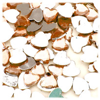 Rhinestones, Flatback, Heart, 14mm, 144-pc, Light Orange