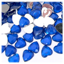 Rhinestones, Flatback, Heart, 14mm, 144-pc, Royal Blue