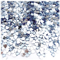 Rhinestones, Flatback, Heart, 4mm, 288-pc, Light Baby Blue