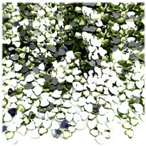 Rhinestones, Flatback, Heart, 4mm, 10,000-pc, Olive Green