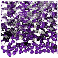 Rhinestones, Flatback, Heart, 4mm, 1,000-pc, Purple (Amethyst)