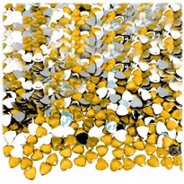 Rhinestones, Flatback, Heart, 4mm, 10,000-pc, Golden Yellow