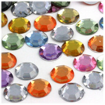 Rhinestones, Flatback, Round, 16mm, 72-pc, Pastel Assortment