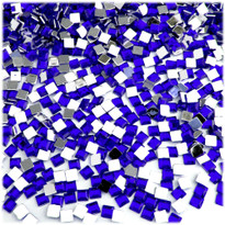 Rhinestones, Flatback, Sqaure, 6mm, 1,000-pc, Royal Blue