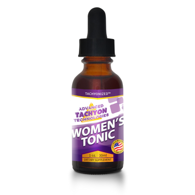 Tachyonized Women’s Tonic is a Tachyon energy product that helps restore normal estrogen/progesterone, endocrine balance to female sex hormones and helps relieve hot flashes and sweats from menopause. 
