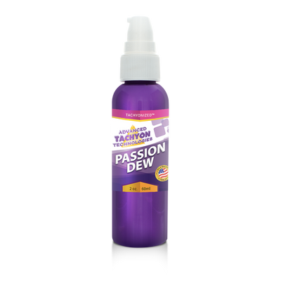 Tachyonized Passion Dew is a Tachyon energy product for use during intimate encounters to lubricate and alleviate vaginal dryness and any place a lubricant is needed.