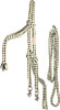 Ruchi color White/Black "E " headstall shown without noseband (matching reins included)
