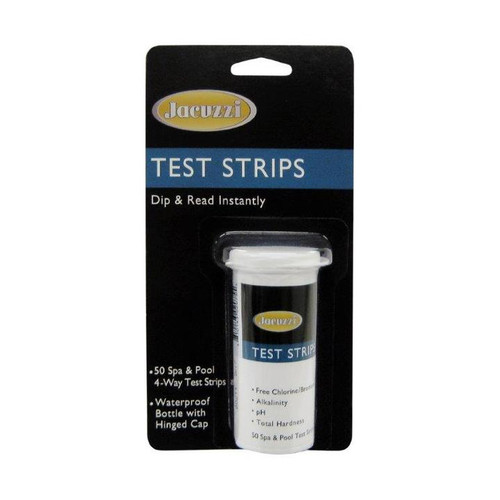 Jacuzzi® Brand Test Strips

50 Pool and Spa test strips.

Dip and read instantly.