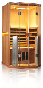 
CLEARLIGHT SANCTUARY™ 1
FULL SPECTRUM 1 PERSON INFRARED SAUNA

With contemporary design and groundbreaking innovation, the Clearlight Sanctuary™ Saunas are unlike any other. They are the only true Full Spectrum infrared saunas available offering advanced near, mid and far infrared technologies. Our robust True Wave™ Full Spectrum heating system provides all wavelengths 100% of the time to optimize your sauna session. The state of the art digital sauna control works in concert with our sleek tablet/smartphone app to gives you the ability to control your sauna remotely.
UNIQUE FEATURES:

    iOS/Android Smartphone Control.
    Easy Installation.
    Medical Grade Chromotherapy Included.
    Built in charging & audio station.
    Door handle/smartphone cradle.
    True WaveTM  carbon/ceramic far infrared heating technology.
    EMF/ELF shielding with the lowest levels in the industry.
    “Furniture grade” cabinetry with 8mm thick glass front and ceiling.
    Italian designed sauna with a glass roof for style and comfort.
    Comprehensive Limited Lifetime Warranty.