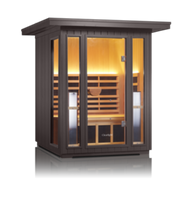 CLEARLIGHT SANCTUARY OUTDOOR 2
OUTDOOR FULL SPECTRUM 2 PERSON INFRARED SAUNA

With contemporary design and groundbreaking innovation, the Clearlight Sanctuary Saunas are unlike any other. They are the only true Full Spectrum infrared saunas available offering advanced near, mid and far infrared technologies. Our robust TrueWave™ Full Spectrum heating system provides all wavelengths 100% of the time to optimize your sauna session. The state of the art digital sauna control works in concert with our sleek tablet/smartphone app to gives you the ability to control your sauna remotely.
UNIQUE FEATURES:

    iOS/Android Smartphone Control.
    Easy Installation.
    Medical Grade Chromotherapy Included.
    Built in charging & audio station.
    Door handle/smartphone cradle.
    TrueWaveTM  carbon/ceramic far infrared heating technology.
    EMF/ELF shielding with the lowest levels in the industry.
    Comprehensive Limited Lifetime Warranty on components and 5 years on the cabin.
    36 hour Programmable Timer.
    “Furniture grade” cabinetry with 8mm thick glass door & double pane windows