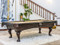 Table Construction

    Utilizes double crossbeam construction with beams that measure 5” x 2.5”. These large beams create a strong platform to support the slate.

Cushion Rubbers

    Presidential’s BCA approved K-66 profile cushion rubbers are used on all our tables.
    This superior quality cushion rubber results in one of the liveliest and most accurate rails in the industry.

Materials

    Solid African wood 5.5” wide rails
    Solid African wood frame
    Solid African wood legs

Slate

    1” 3-piece K-pattern slate
    Diamond honed to perfection to within ten-thousands of an inch
