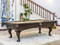 Table Construction

    Utilizes double crossbeam construction with beams that measure 5” x 2.5”. These large beams create a strong platform to support the slate.

Cushion Rubbers

    Presidential’s BCA approved K-66 profile cushion rubbers are used on all our tables.
    This superior quality cushion rubber results in one of the liveliest and most accurate rails in the industry.

Materials

    Solid African wood 5.5” wide rails
    Solid African wood frame
    Solid African wood legs

Slate

    1” 3-piece K-pattern slate
    Diamond honed to perfection to within ten-thousands of an inch
