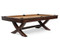 Table Size: 	8’
Finish: 	Ash Brown
Pockets: 	Drop pockets
Cloth: 	Different color options available, photographed with Steel Gray
Sights: 	Double Diamond
Leg: 	One-piece pedestal arc-shaped
Matching Product: 	12’ Shuffleboard, Dining top, Bench