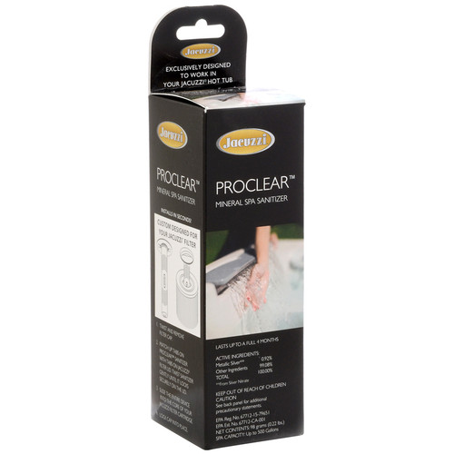 Jacuzzi® Pro Clear Mineral Spa Sanitizer
Custom designed for your Jacuzzi® Filter
Lasts up to 4 months