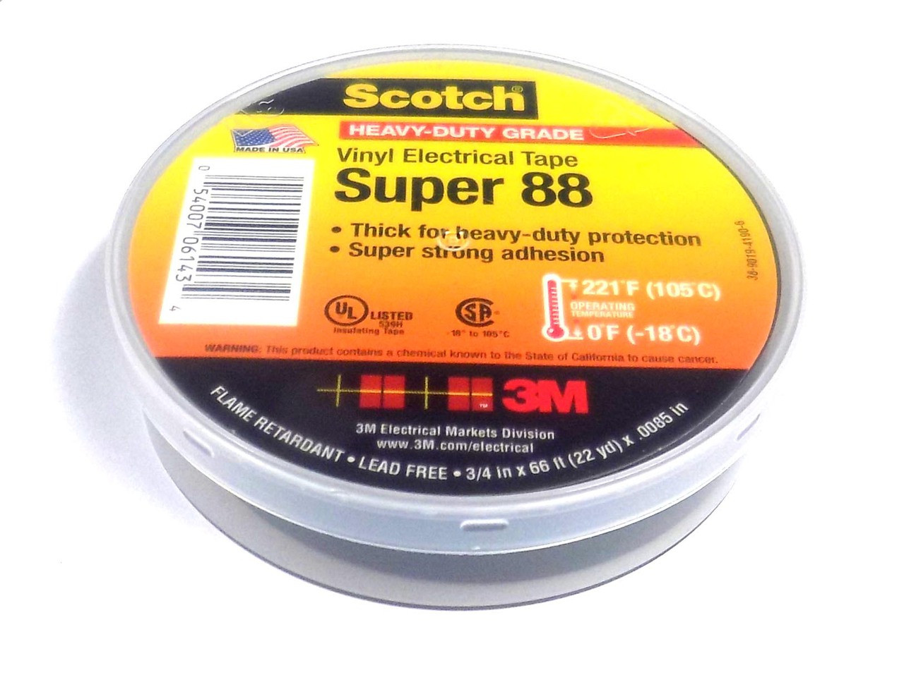3M 88 Scotch Super Vinyl Electrical Tape 10 Rolls